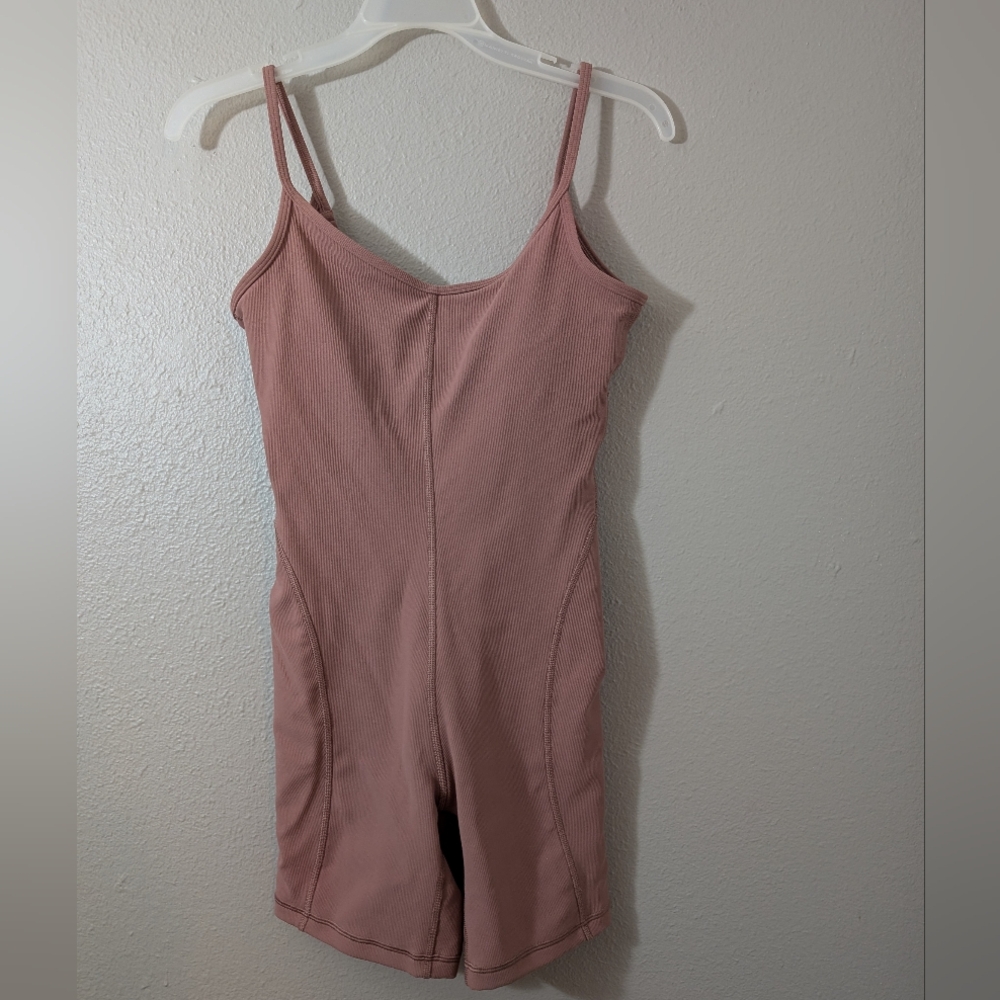 Lululemon Ribbed Contoured Yoga Unitard 6" Length Spiced Chai - Picture 4 of 7